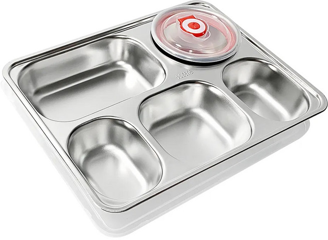 生活 King 304不鏽鋼五格餐盒 附蓋子, 1個