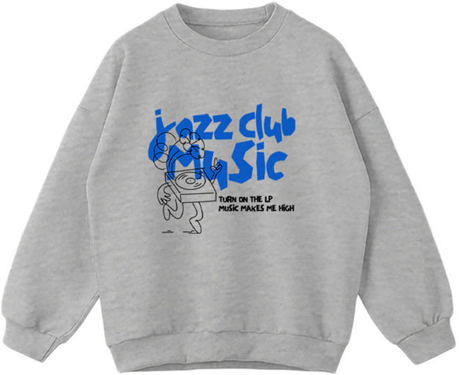 제니 아동용 오버핏 재즈클럽 맨투맨 JN1068M