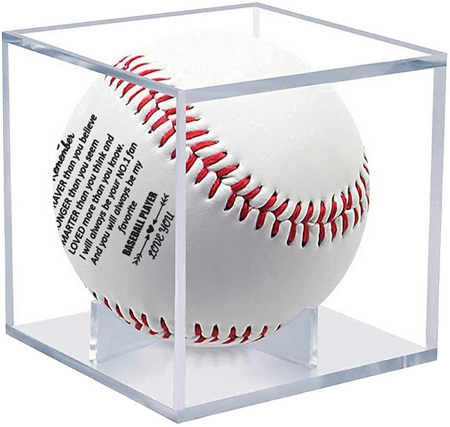 몬테로 야구공 사인볼 싸인볼 보관함 아크릴 케이스 8cm + 야구공 세트, 1세트