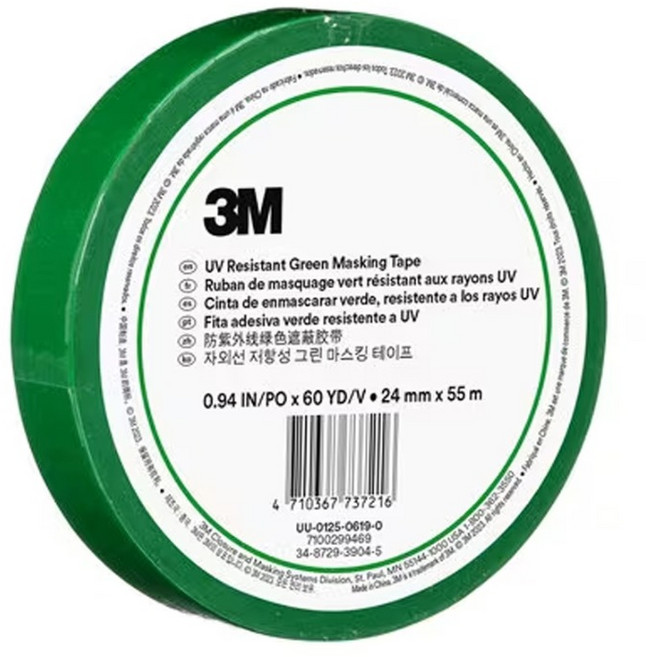 쓰리엠 저항성 그린 마스킹 테이프 24mm x 55m, 1개