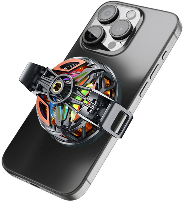 스페이스쉴드 맥세이프 호환 스페이스 아크 게이밍 휴대폰 마그네틱 발열 제어 펠티어 냉각 쿨링 쿨러, 블랙, 1개