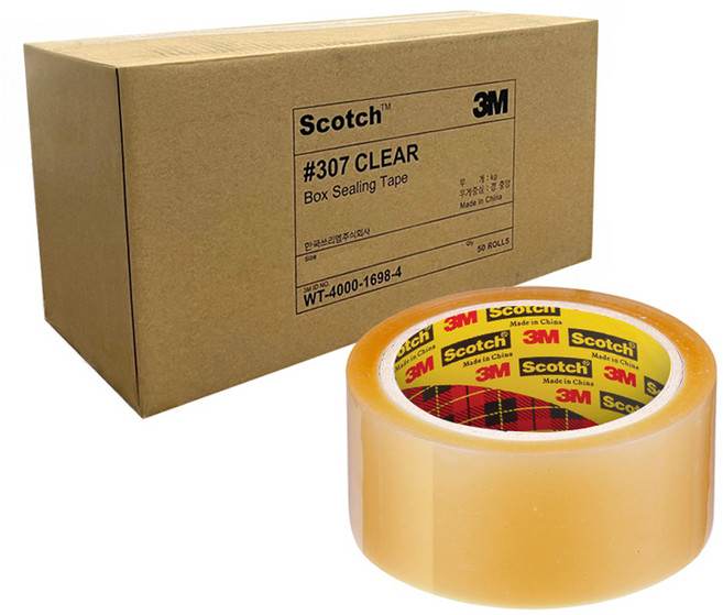 스카치 아크릴 박스 테이프 307 48mm x 40m, 50개