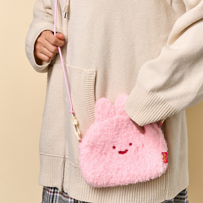 BUTTERSHOP Modern House Family 蓬鬆臉蛋斜揹包, Scrabbit 粉紅色