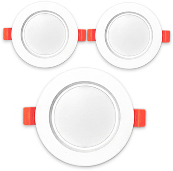 LED 70mm 다운라이트 S 5W 주광색, 화이트, 3개