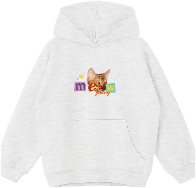 제니 아동용 오버핏 미우 후드 티셔츠 JN2012H