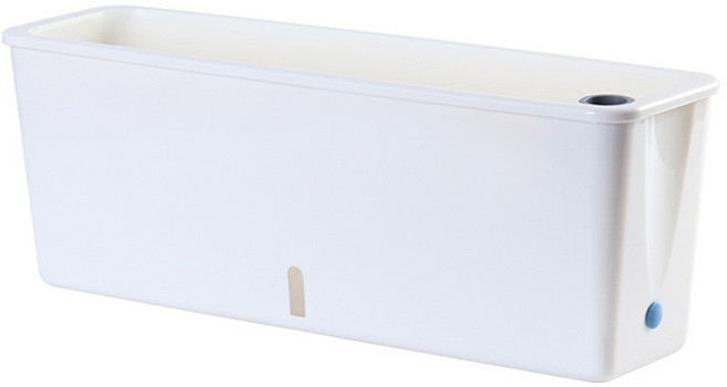 폴라 홈 텃밭 가드닝 자동급수 화분, 화이트 + 화이트, 1개