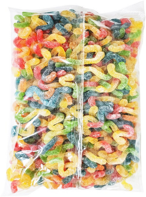 레제 대용량 벌크 네온 사우어 웜즈, 1개, 2.268kg