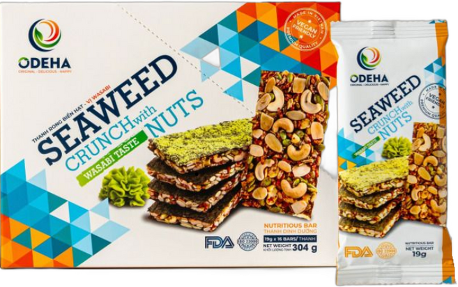 ODEHA 바사삭 김견과 스낵 와사비맛 16p, 304g, 1개