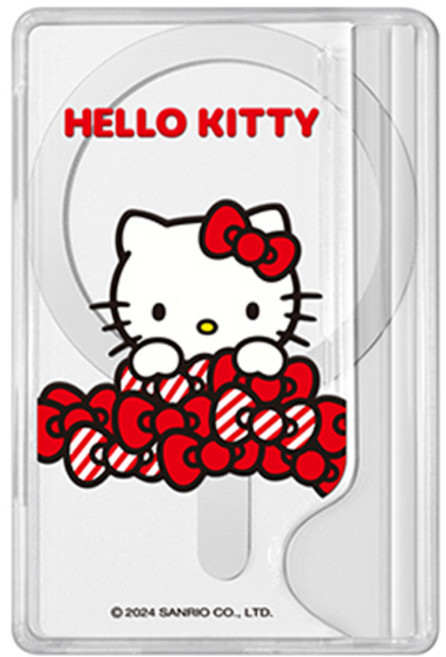 엠픽 헬로키티 페이스 맥세이프 카드슬롯, 리본, 1개