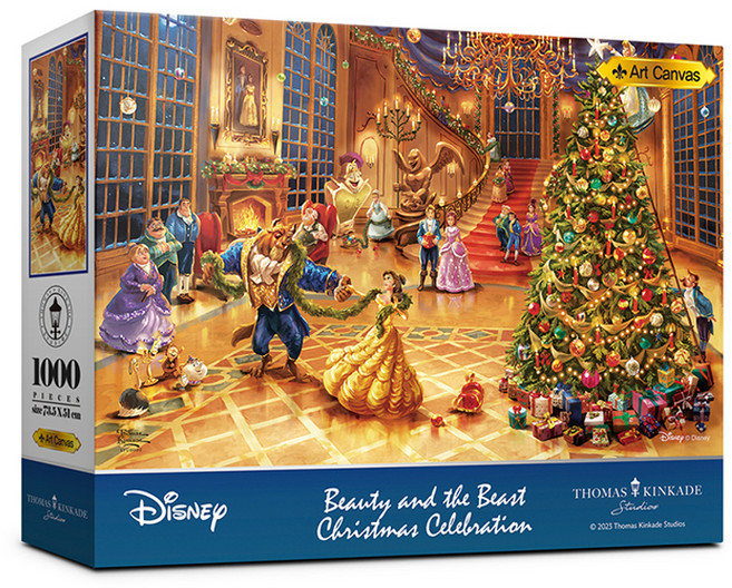 THOMAS KINKADE 迪士尼美女與野獸的聖誕節拼圖, 1000件, 1個, 7018