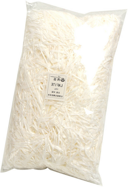 선물 포장 완충재 종이스타핑 100g, 화이트, 1개