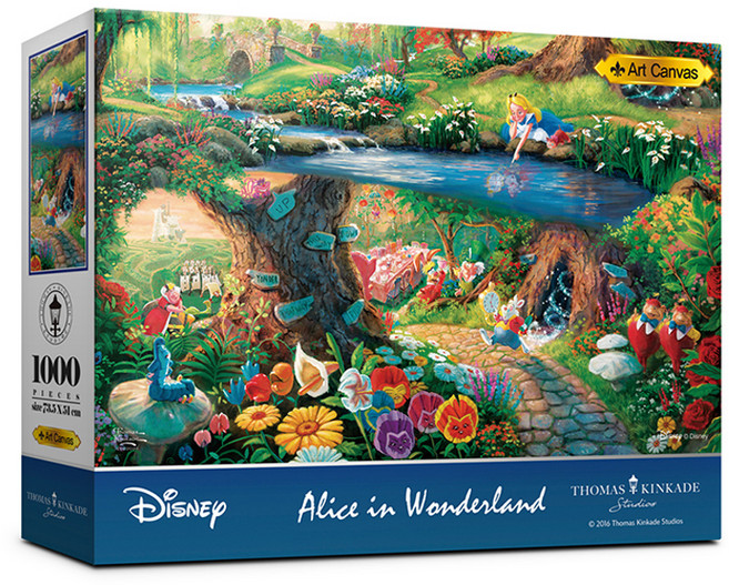 THOMAS KINKADE 迪士尼愛麗絲夢遊仙境拼圖, 1000件, 1個, 7004