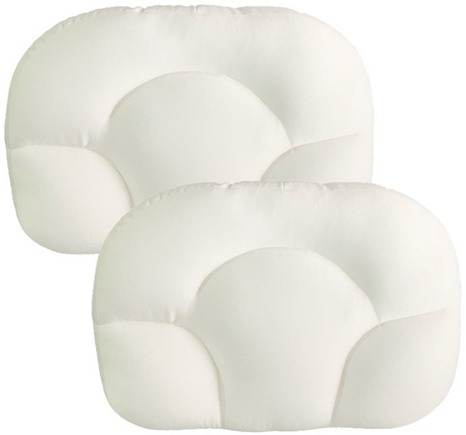 허그온잠 빨아쓰는 무중력 마이크로에어볼 경추베개, 화이트, 2개