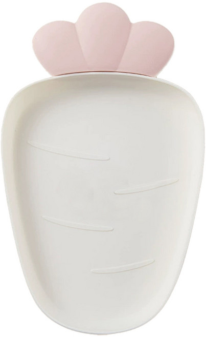 귀여운 1인 간식 당근 접시 트레이, White, 1개