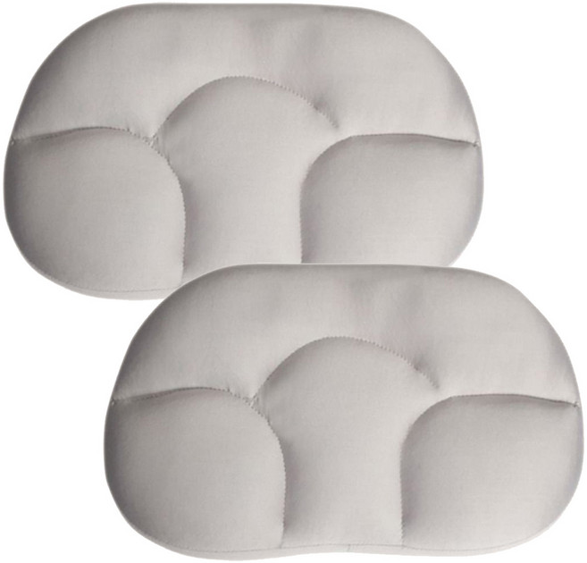 허그온잠 빨아쓰는 무중력 마이크로에어볼 경추베개, 그레이, 2개