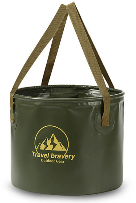 주원컴퍼니 일상공유 다용도접이식 바구니통 20L, 카키