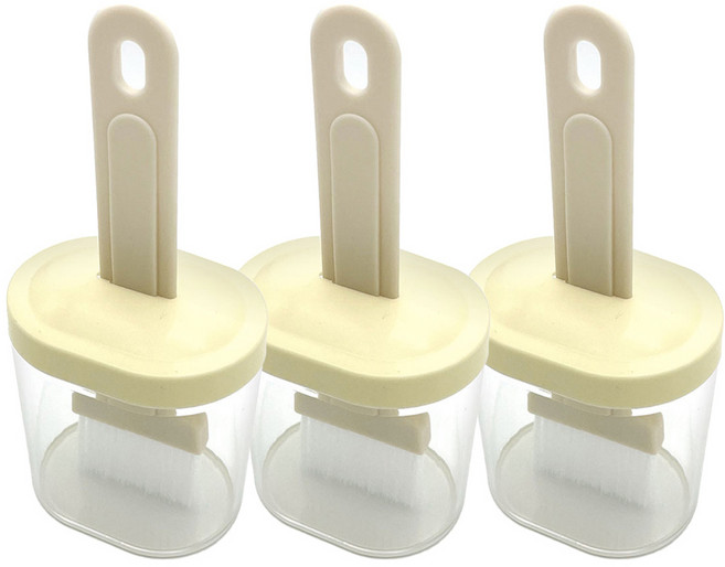 퀸스리빙 오일통 브러시, 베이지, 3개