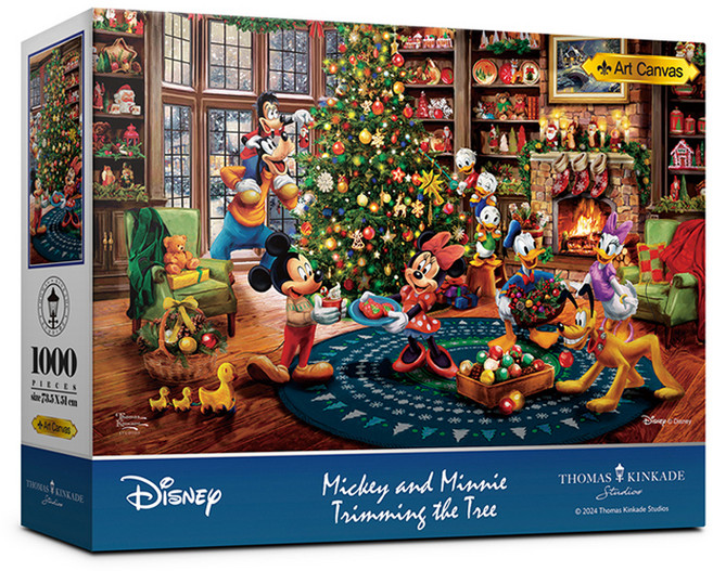 THOMAS KINKADE 迪士尼米奇與好朋友們的聖誕節拼圖, 1000件, 1個, 7013