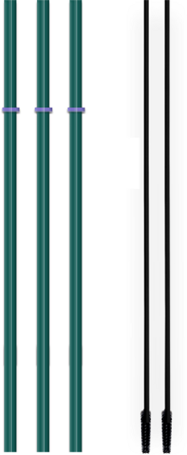 하이비 스탠리 호환 실리콘 스트로우 그린 3p + 세척솔 랜덤발송 2p 세트, 1세트