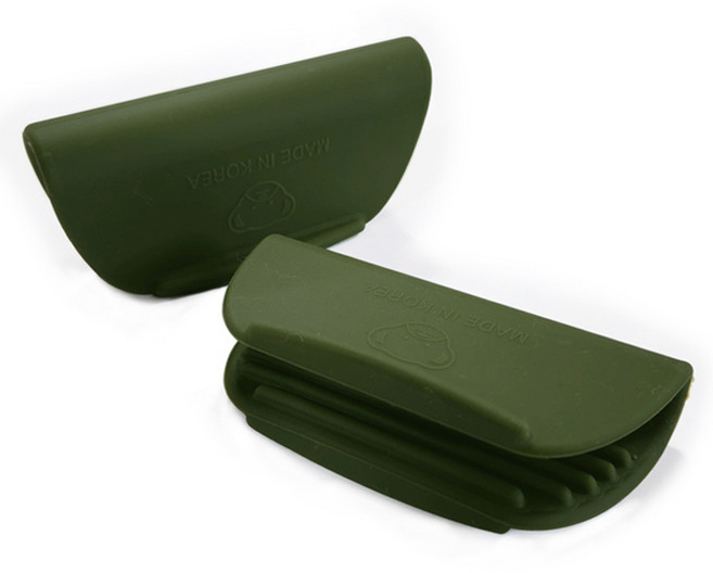 실리콘스토리 플래티넘 실리콘 주방 냄비 손잡이, 올리브카키, 2개