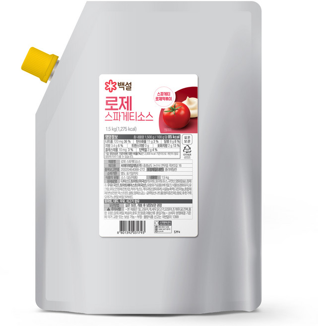 백설 로제 스파게티 소스, 1개, 1.5kg