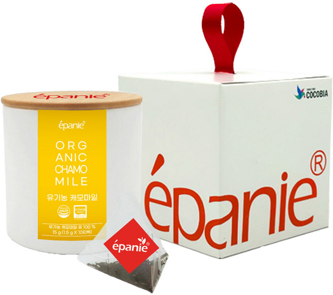 에빠니 클래식 유기농 허브차 캐모마일 지관 선물세트, 1세트, 1.5g, 10개입