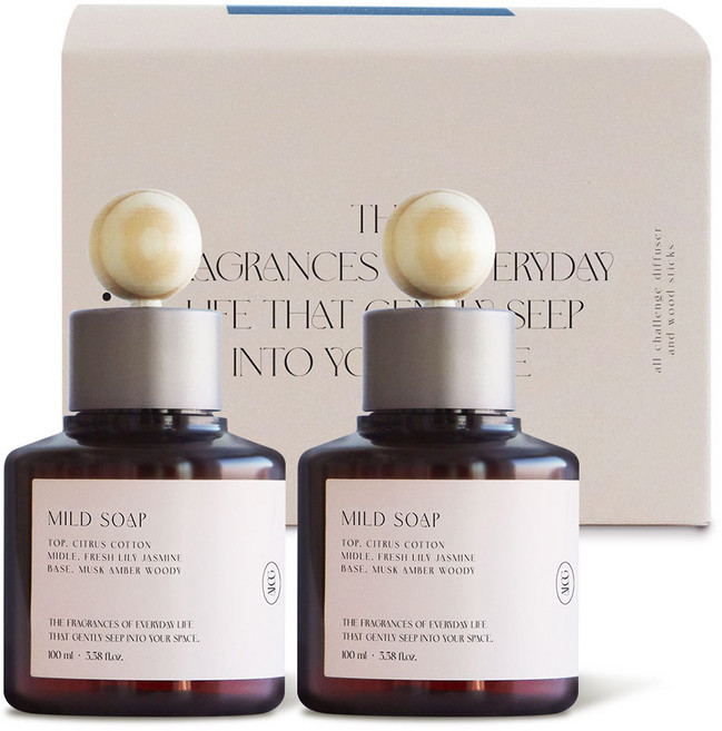 올챌린지 디퓨저, 마일드솝, 100ml, 2개