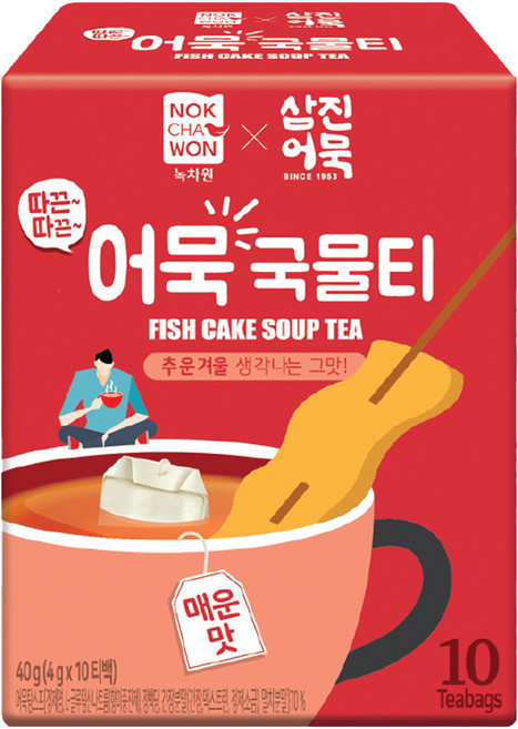 녹차원 따끈따끈 어묵국물티 매운맛, 4g, 10개입, 1개