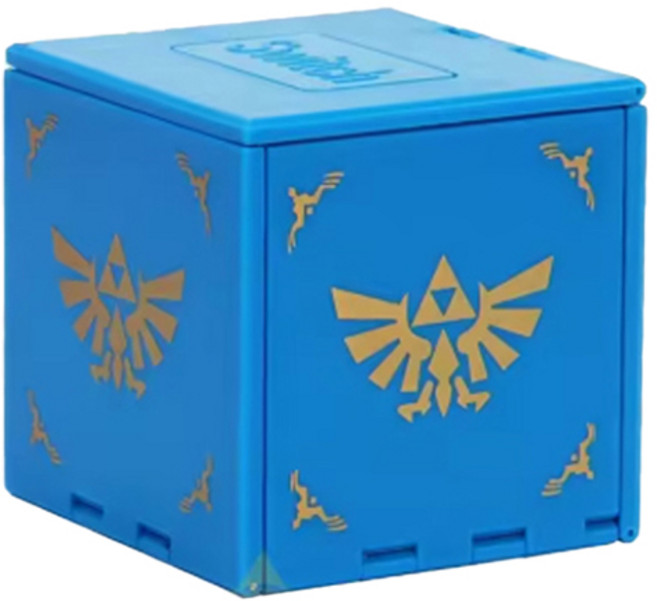 HOHOO 任天堂Switch用 便攜式 16合1 遊戲卡收納盒 Sakka, 藍色 薩爾達 獨翼, 單一商品, 1個