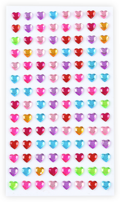 인아트 대용량 예쁜 보석 스티커, 하트 큐빅, 1개