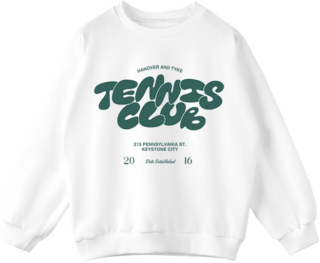 제니 아동용 오버핏 테니스 맨투맨 JN1072M