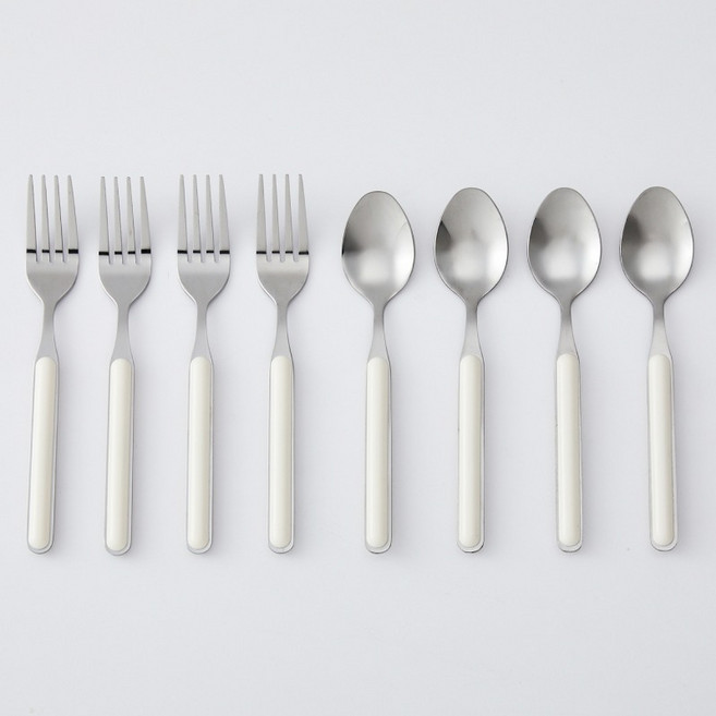 모던하우스 온 심플 커트러리 세트, 아이보리, 디너스푼 4p + 디너포크 4p, 1세트