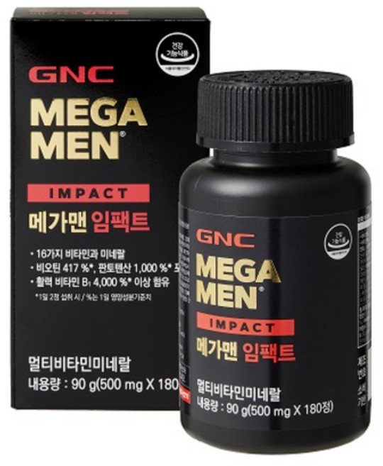 GNCMEGAMEN GNC 메가맨 임팩트 90g, 180정, 1개