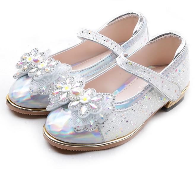 풋풋 여아용 로즈쥬얼 또각 굽 구두