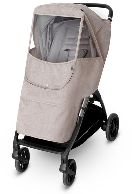 마니또 멜란지 범용 유모차 방풍커버, 베이지, 1개