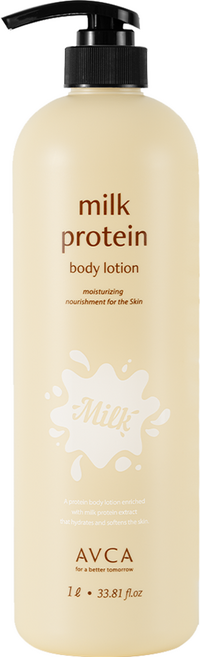 아브카 밀크 단백질 산양유 바디로션 베이비파우더향, 1L, 1개