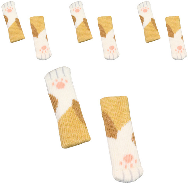 올하이 가구 테이블 긁힘 소음방지 고양이 의자발커버, 8개