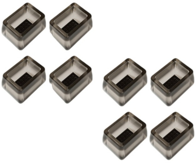 올하이 테이블 가구 두꺼운 TPE 소음 미끄럼방지 의자발 커버 블랙, 8개