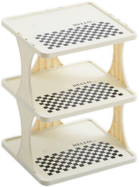 맙소샵 층층이 쌓아올리는 틈새 신발 정리 선반 3단 HR049, 1개