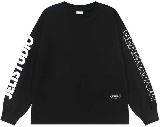 젤리스튜디오 아동용 슬리브 레터링 긴팔티셔츠