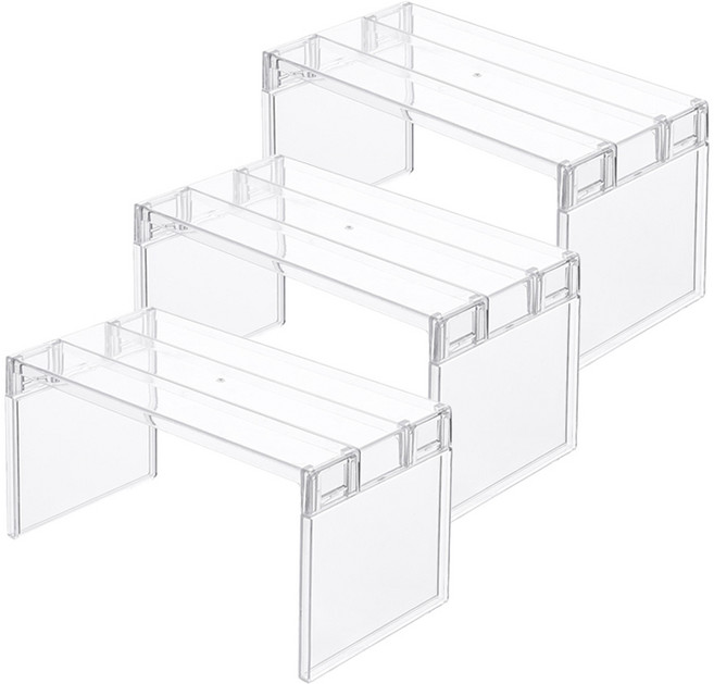 주방 선반 냉장고 수납 정리대, 투명, 3개