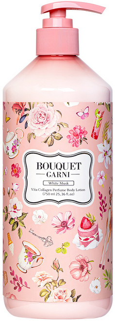부케가르니 비타콜라겐 퍼퓸 바디로션 화이트머스크향, 750ml, 1개
