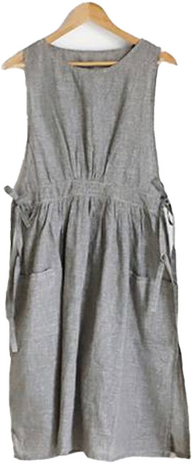 까사베르데 앨리스 베이직 사이드 리본 포켓 롱앞치마, 브라운 하운드투스, 1개