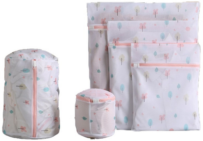 클라레인 메쉬 사각 세탁망 나무 5종 세트, 혼합색상, 1세트