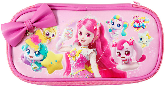 STUDIO EIGHT CATCH! TEENIEPING 5 緞帶籃子鉛筆盒, 淺粉色, 1個