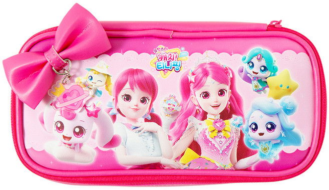 스튜디오에잇 캐치티니핑5 리본 바스켓 필통, 핫핑크, 1개