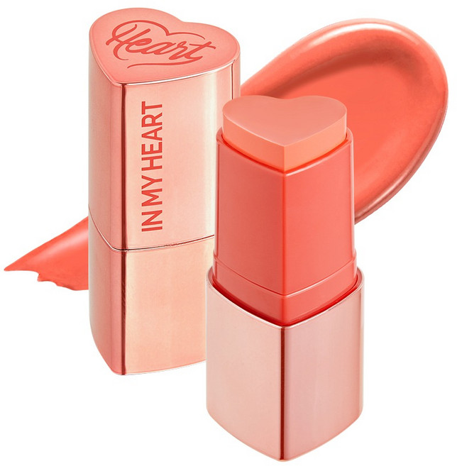 터치인솔 프리티필터 인마이하트 스틱 블러셔 6g, 선셋코랄, 1개