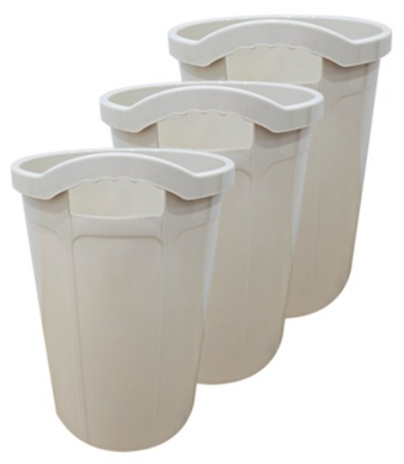 모던심플 오픈 휴지통 3p, 베이지