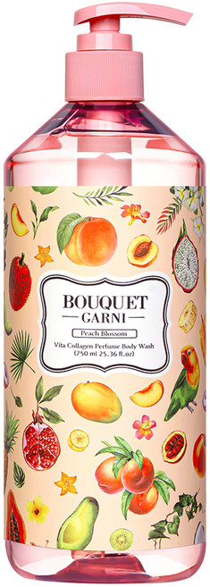 부케가르니 비타콜라겐 퍼퓸 바디워시 피치블라썸, 750ml, 1개