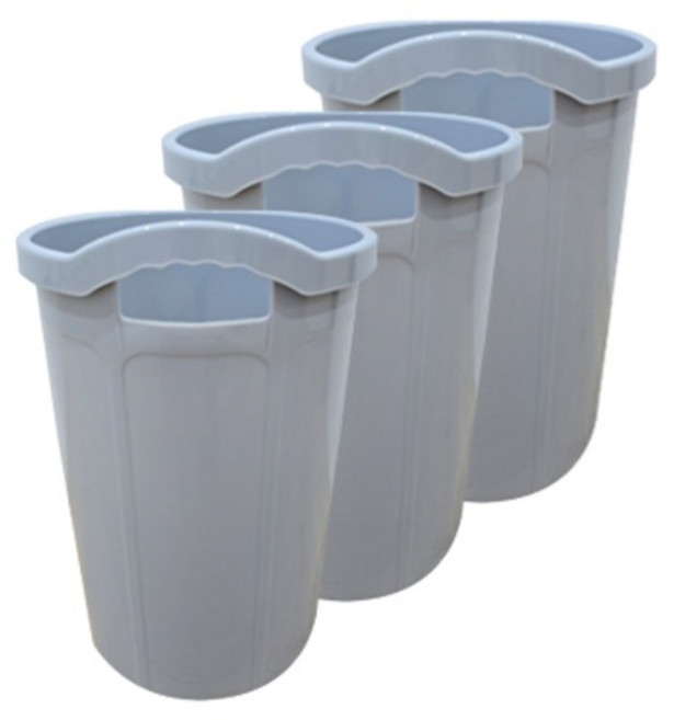 모던심플 오픈 휴지통 3p, 그레이